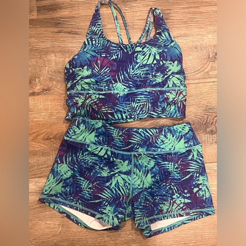 Born Primitive Tropical Print Sports Bra and Shorts